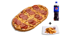 Menu Flatzz Essentiel  pizza ovale, crunchy et fun, pensée pour une pause individuelle gourmande, rapide et à petit prix. - Pizza Hut Meknès