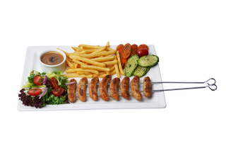 Menu Brochettes de Saucisses de Poulet - La Grillardière Meknès